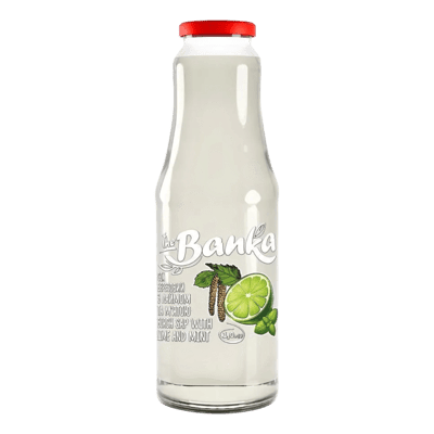Savia de abedul con lima y menta